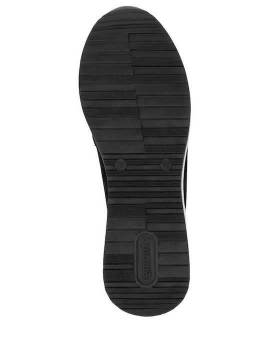 Leather Women's Moccasins in Black Color