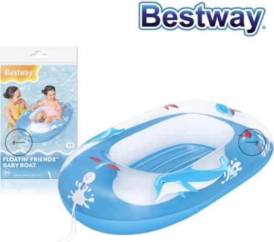 Bestway Children's Inflatable Boat Light Blue 102x69cm