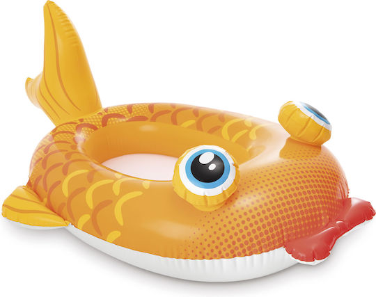 Intex Pool Cruisers Παιδική Φουσκωτή Βάρκα Κίτρινη 117x76εκ. Ψάρι