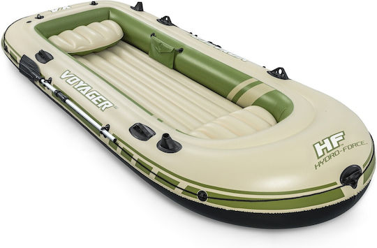 Bestway Hydro Force Voyager Χ4 Φουσκωτή Βάρκα 4 Ατόμων Πράσινη με 2 Κουπιά & Τρόμπα 350x145εκ.