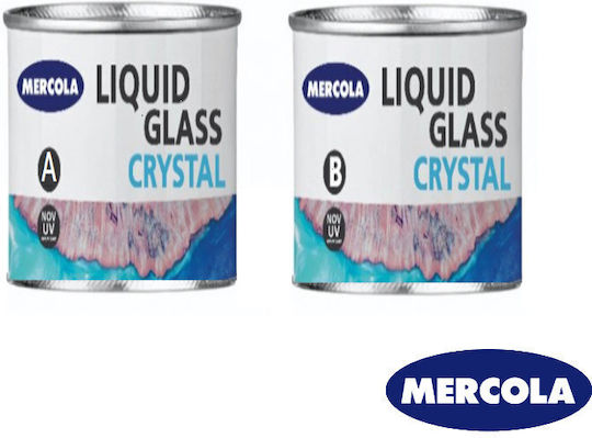 Mercola Liquid Glass Crystal Ρητίνη Δύο Συστατικών UV Resistant 300gr
