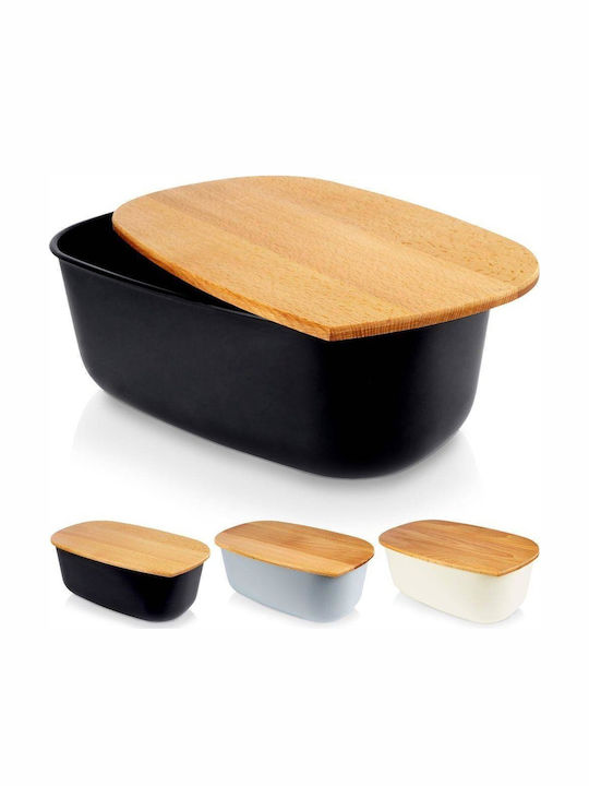 Vilde Bread Box Wooden Black 39x23.5x15.5cm