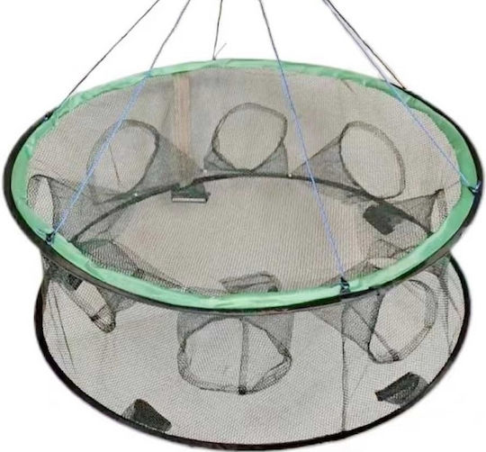 Foldable Fish Trap with 10 Entries with Width 26cm