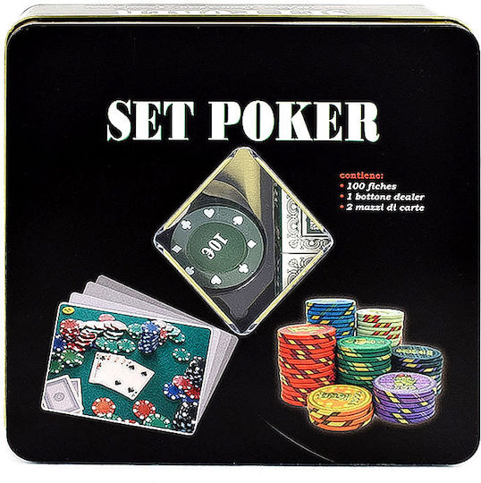 Due esse Set 100 Fise de Poker Numărate cu Pachet de Carti