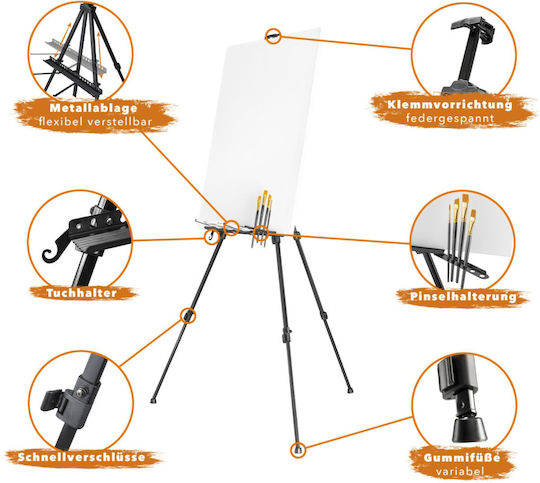 Walimex Καβαλέτο Ζωγραφικής Επιδαπέδιο Ξύλινο Easel 180x180cm με Θήκη Μεταφοράς