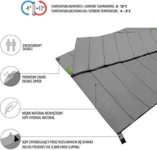 Nils Sleeping Bag Μονό Καλοκαιρινό Grey-green