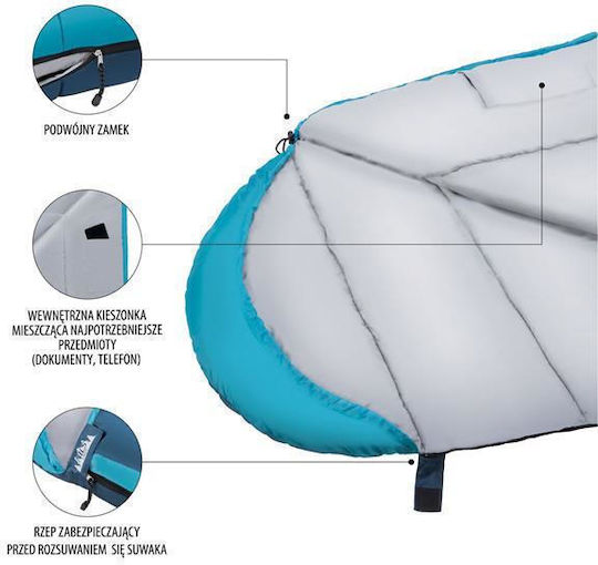 Nils Sleeping Bag Single 2 Seasons Nc2012 Grey-blue