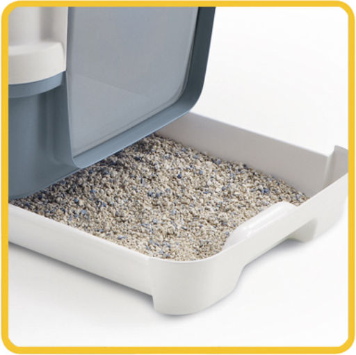 Stefanplast Cathy Clever & Smart Cat Toilet Closed with Filter Gray L58 x W45 x H48cm
