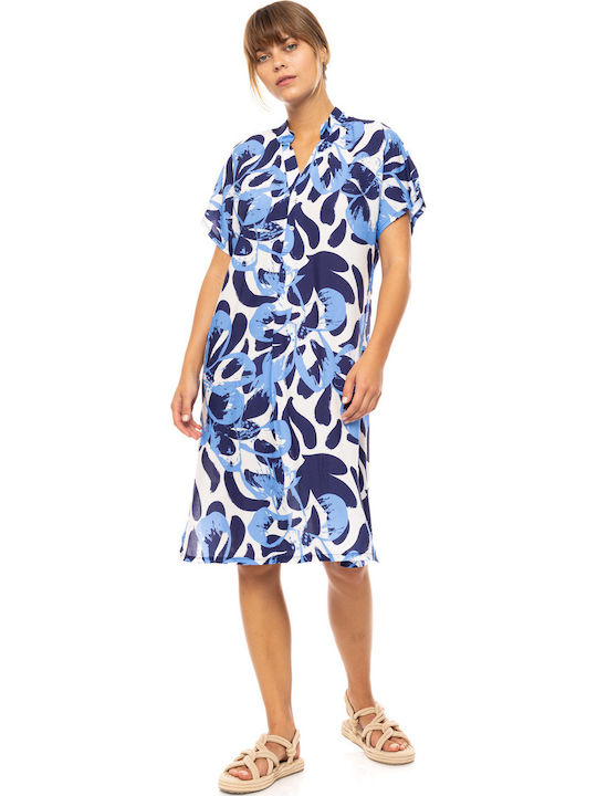 Γυναικείο Beachwear Pink Label Abstract Floral Viscose Κοντό Μανίκι Γυναικείο Beachwear Pink Label Abstract Floral Viscose Κοντό Μανίκι