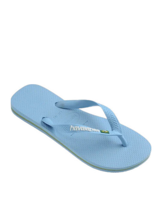 Brasil Logo Men's Flip Flops Light Blue