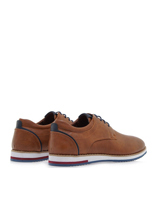 Men's Synthetic Leather Casual Shoes Tabac Brown