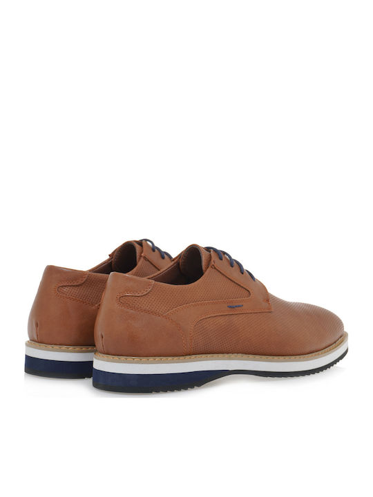 Men's Synthetic Leather Casual Shoes Tabac Brown