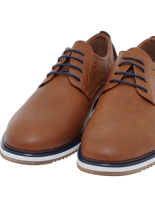 Men's Synthetic Leather Casual Shoes Tabac Brown