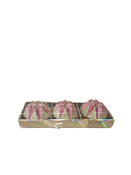 JK Home Decoration Χριστоулгенски свещи и свещници Свещ Златист 3бр