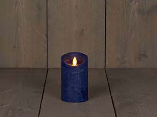 MSA Christmas Blue Battery Candle 12.5x7.5cm