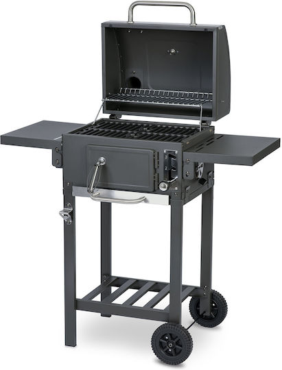 Berdsen Rostfreier Stahl Holzkohlegrill mit Deckel und Thermometer