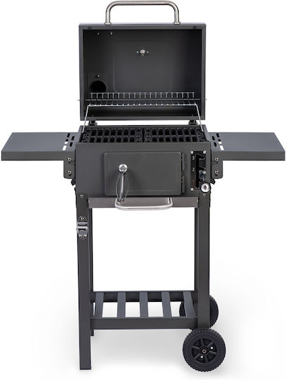 Berdsen Rostfreier Stahl Holzkohlegrill mit Deckel und Thermometer