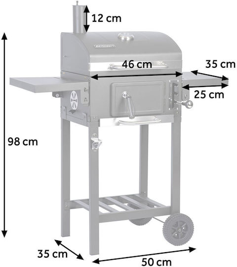 Berdsen Stainless steel Charcoal Grill with Lid and Thermometer