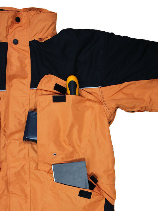 Il Mondo Work Jacket Reflective Cold with Hood Orange