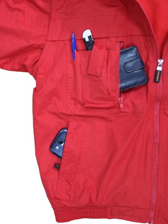 Il Mondo Μπουφάν Εργασίας με Επένδυση Fleece και με Κουκούλα Μαύρο