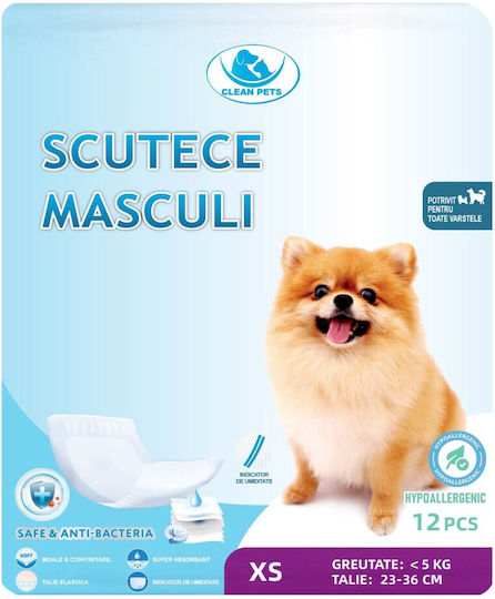 Clean Pets Schimb de scutece pentru câini Mici / Foarte mic 12buc