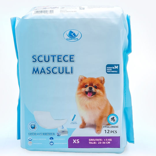 Clean Pets Schimb de scutece pentru câini Mici / Foarte mic 12buc
