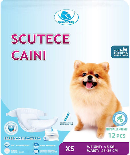 Clean Pets Schimb de scutece pentru câini Mici / Foarte mic 12buc