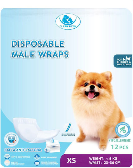 Clean Pets Schimb de scutece pentru câini Mici / Foarte mic 12buc