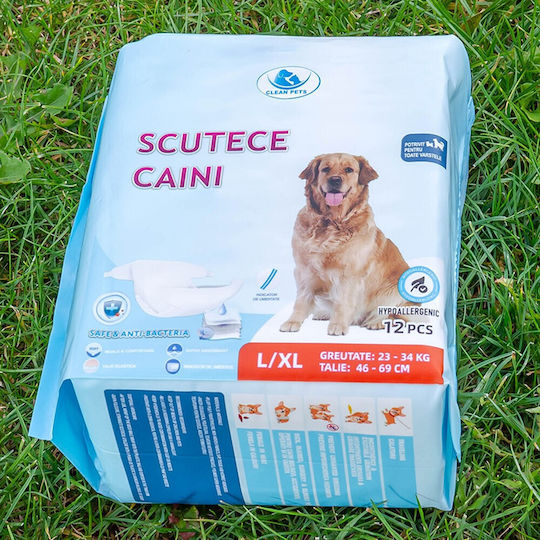 Clean Pets Servețele Igienice de Înlocuire pentru Câini 12 Bucăți