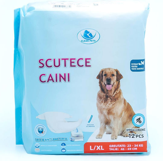 Clean Pets Servețele Igienice de Înlocuire pentru Câini 12 Bucăți