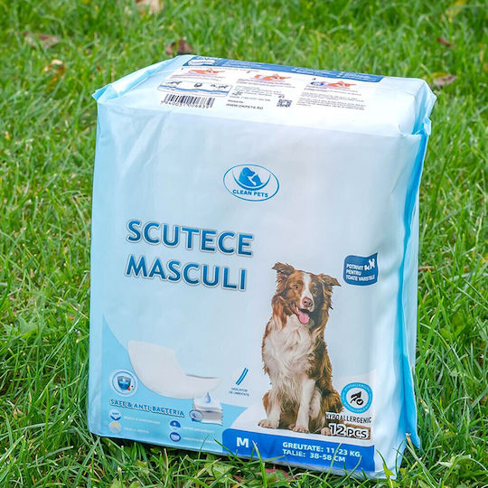 Clean Pets Schimb de scutece pentru câini Mediu 12buc