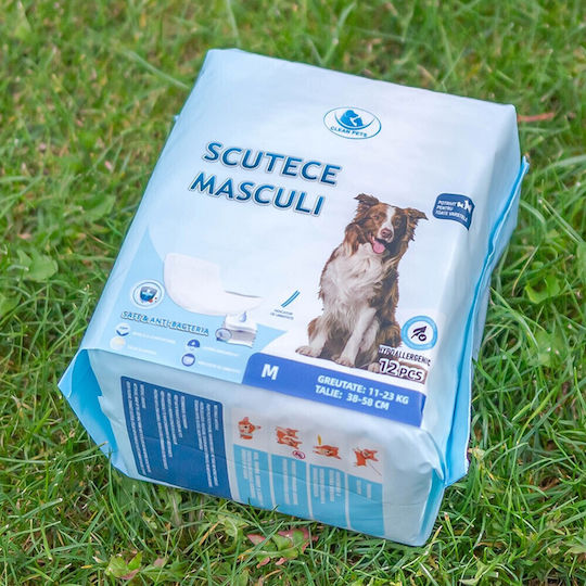 Clean Pets Schimb de scutece pentru câini Mediu 12buc