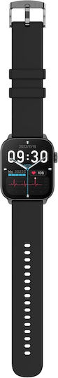 Vivax Life FIT3 Aluminium Smartwatch με Παλμογράφο (Μαύρο)