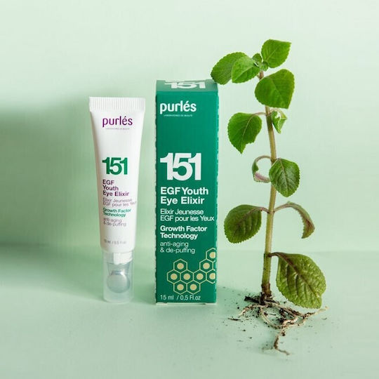 Purlés 151 Cremă de Ochi pentru Reconstrucție Anti-Îmbătrânire Hidratare Strălucire Cearcane și Pungi Sub Ochi 15ml