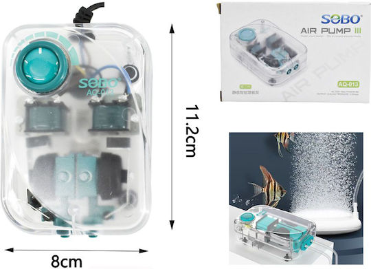 Aquarium Air Pump Dual Outlet 4w Sobo Aq-013 Sobo