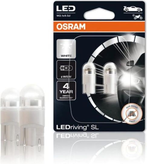 Osram Lamps Car W5W / W2.1X9.5D / T10 LED 6000K Cold White 12V 1W 2pcs