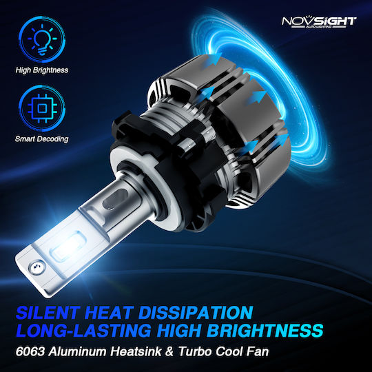 Nighteye Lamps Car H7 LED 6500K Cold White 12-24V 50W 2pcs