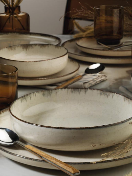 Kutahya Porselen Mood Beige Porcelain Dinnerware Set 72pcs