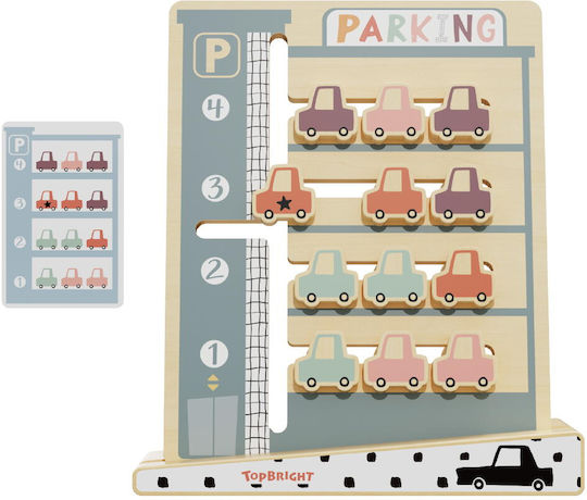 Top Bright Logic Game - Car Parking Εκπαιδευτικό Παιχνίδι Γνώσεων από Ξύλο για 3+ Ετών