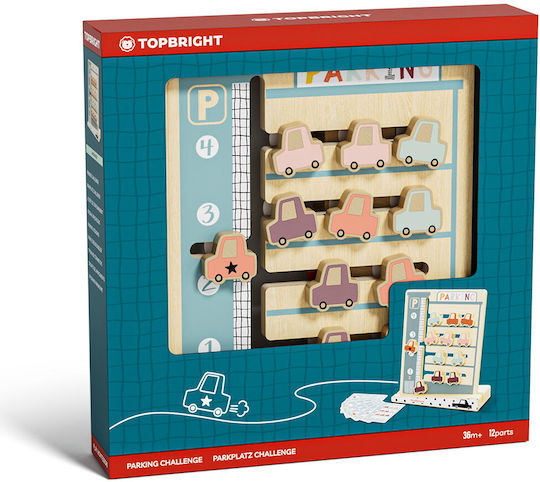 Top Bright Logic Game - Car Parking Εκπαιδευτικό Παιχνίδι Γνώσεων από Ξύλο για 3+ Ετών