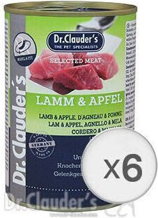 Dr.Clauders Nassfutter Hunde in Dose mit Lamm 6x400gr