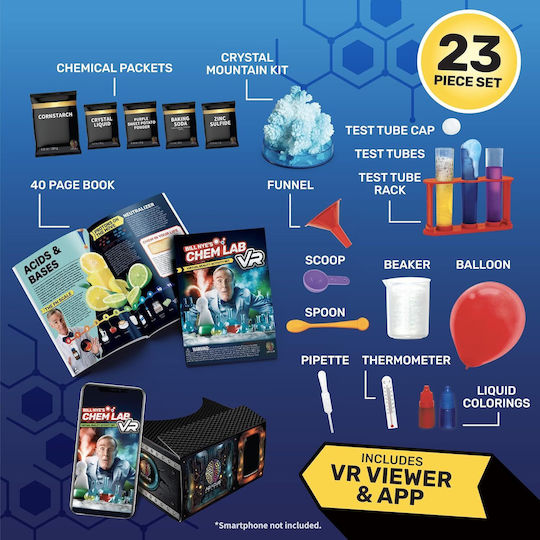 Abacus Brands Bill Nye's Chemistry Kit Chem Lab Vr STEM Laboratory for 8+ years old Years Old