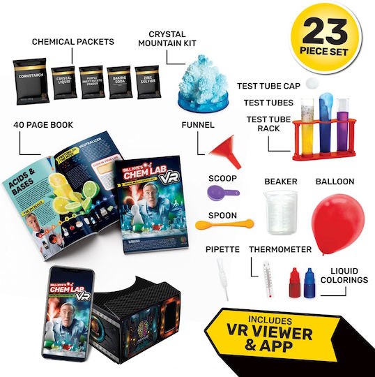 Abacus Brands Bill Nye's Chemistry Kit Chem Lab Vr STEM Laboratory for 8+ years old Years Old