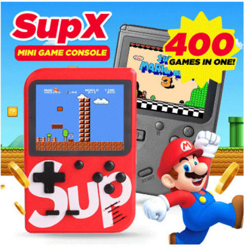 Sup Game Box 400 Електронна Детска Ретро Конзола Червена