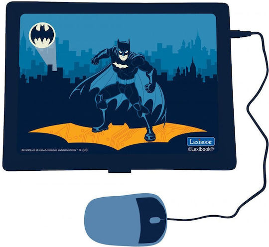 Lexibook Laptop Bilingv Batman Laptop/Tablet Electronic Educațional Pentru Copii De 4+ Ani