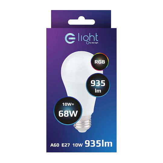 Eko Light Смарт крушка LED 10W за фасунга E27 и форма A60 RGB 935лм