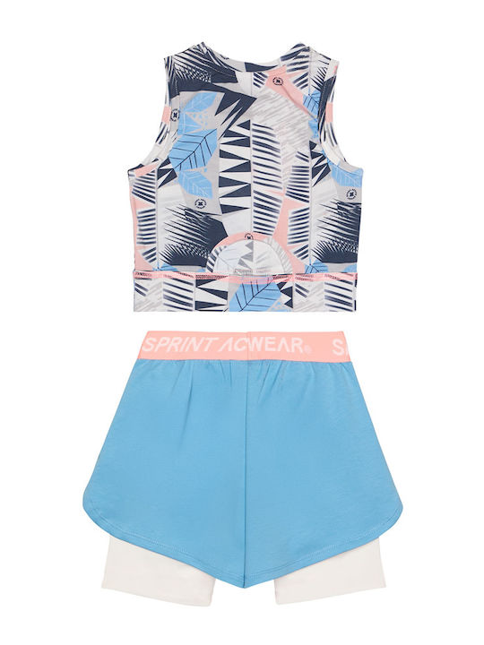Kinder-Set mit Shorts Sommer 2Stück Light Blue