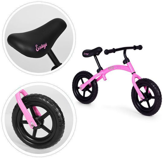 Ecotoys Bicicletă de Echilibru pentru Copii Roz