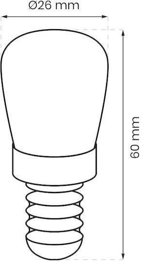 Led Bulb Refrigerators E14 3w 3000k
