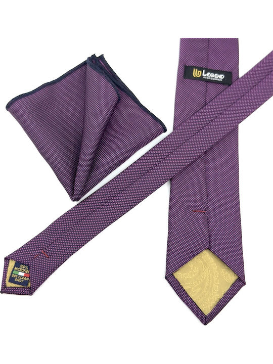 Legend Accessories Set de Cravată pentru Bărbați Tipărit în Culorea Violet